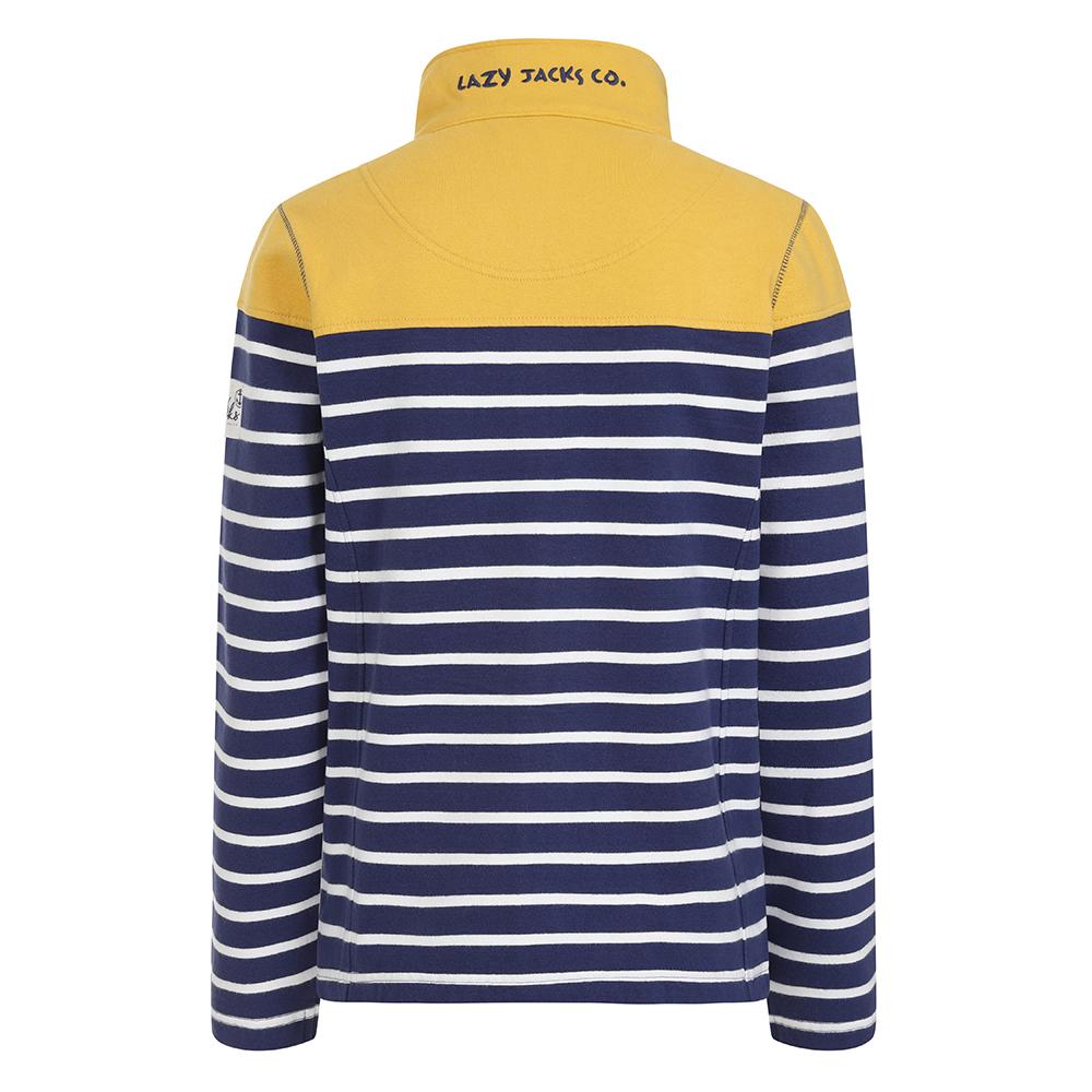 Lazy Jacks Ladies Striped Zip Through Sweatshirt LJ32 @ www.millscountrystore.com