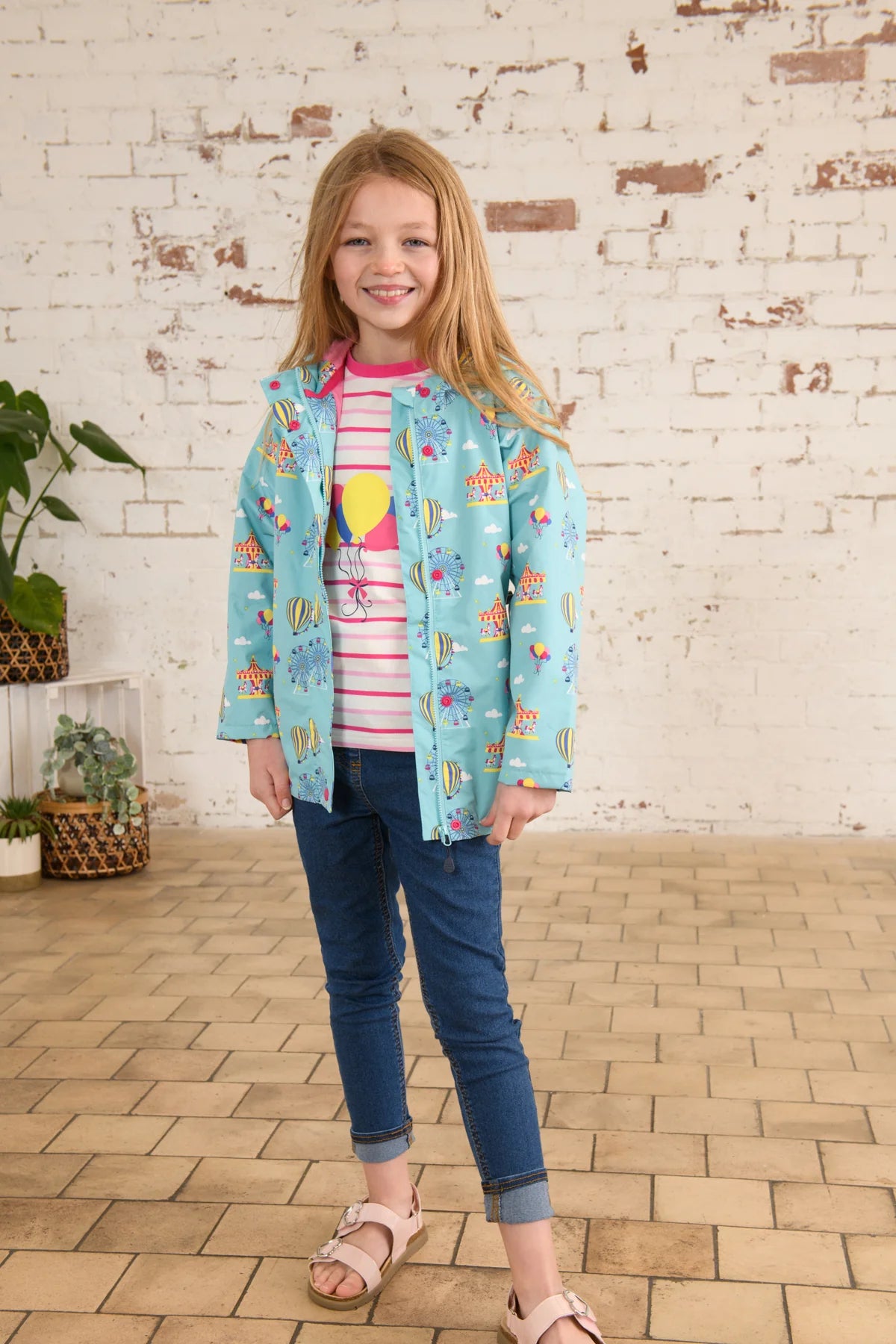 Lighthouse Girls Olivia Waterproof Coat - Carnival Print