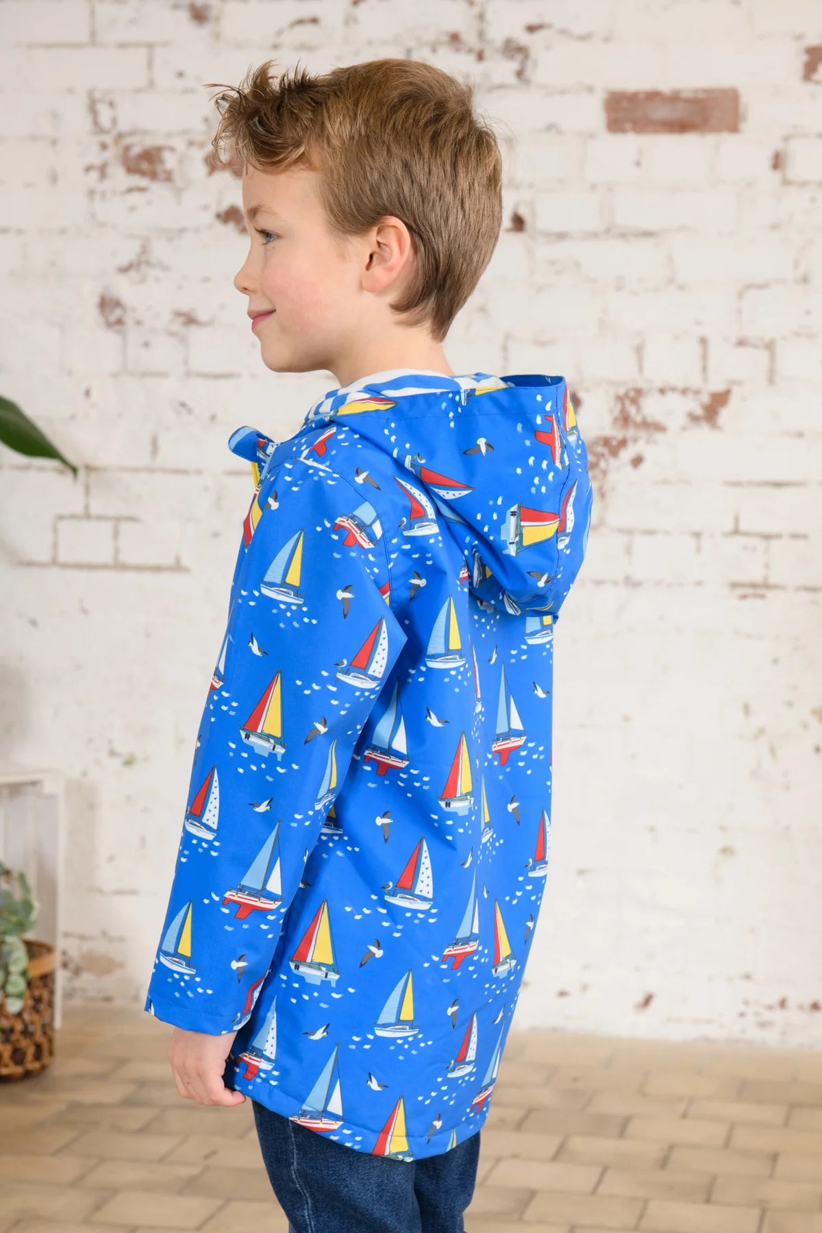 Lighthouse Boys Ethan Waterproof Coat Blue Boat