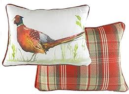 Evans Lichfield Piped Country Red Pheasant Cushion – Mills Country