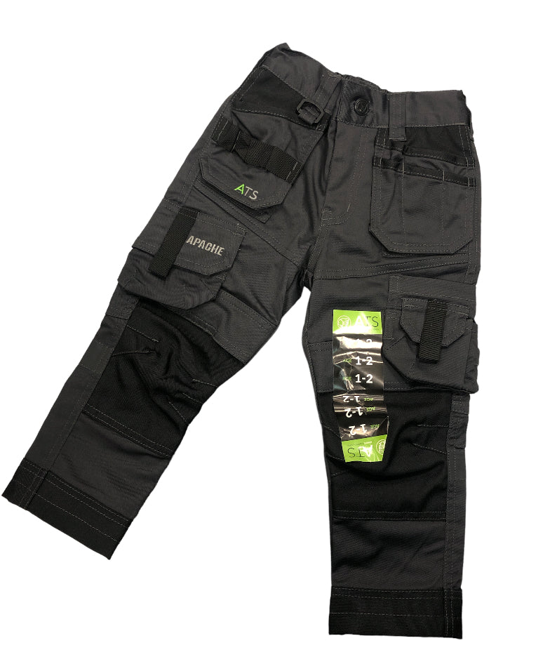 Apache Kids  ATS 3D Grey Work Trousers