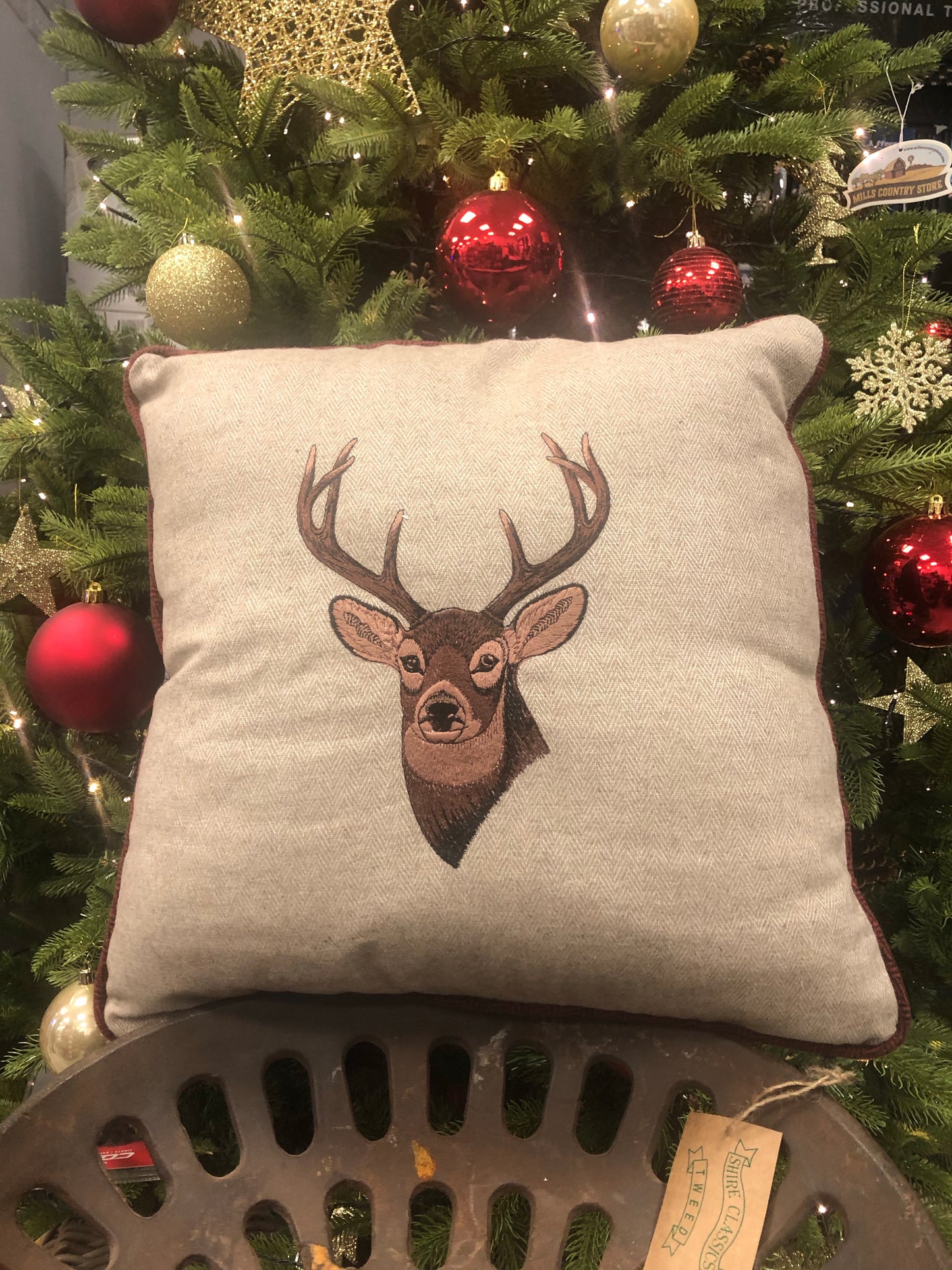STAG TWEED CUSHION @ www.millscountrystore.com