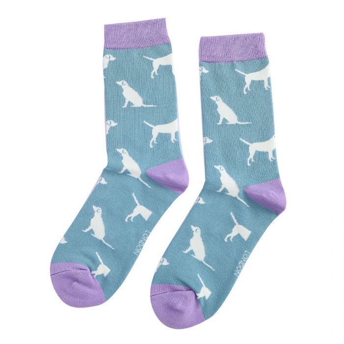 Miss Sparrow Labradors Socks Blue