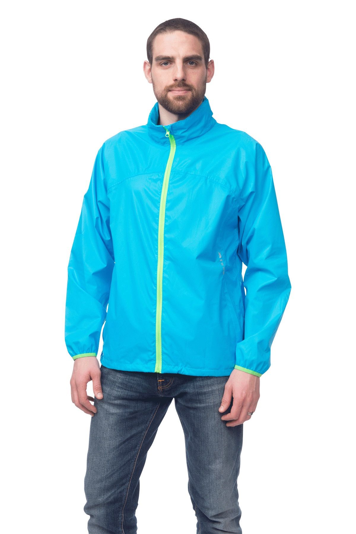 Mac In A Sac Neon Waterproof Jacket In Blue @ www.millscountrystore.com