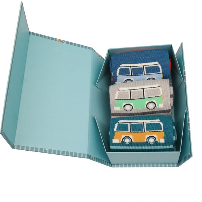 Mr Heron Camper Stripes Socks Gift Box