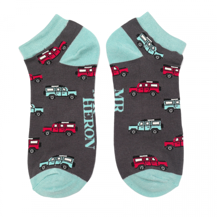 Mr Heron Ankle Jeep Socks Charcoal