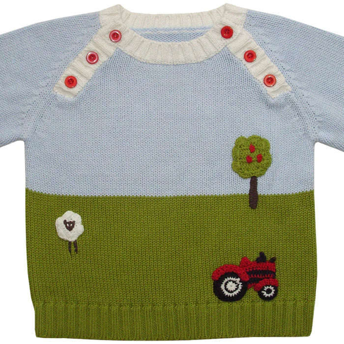 Powell Craft Tractor Crew Neck Jumper