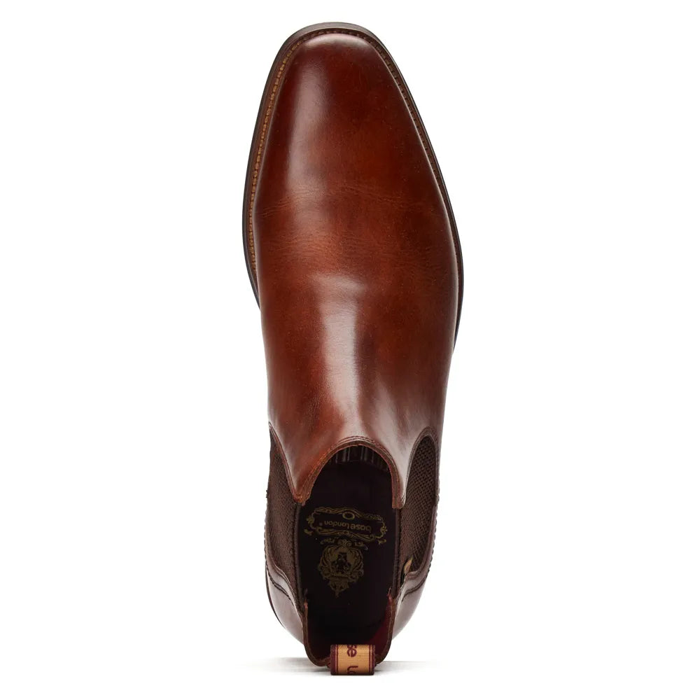 Base London Sikes Dealer Boot Washed Tan Leather Chelsea Style