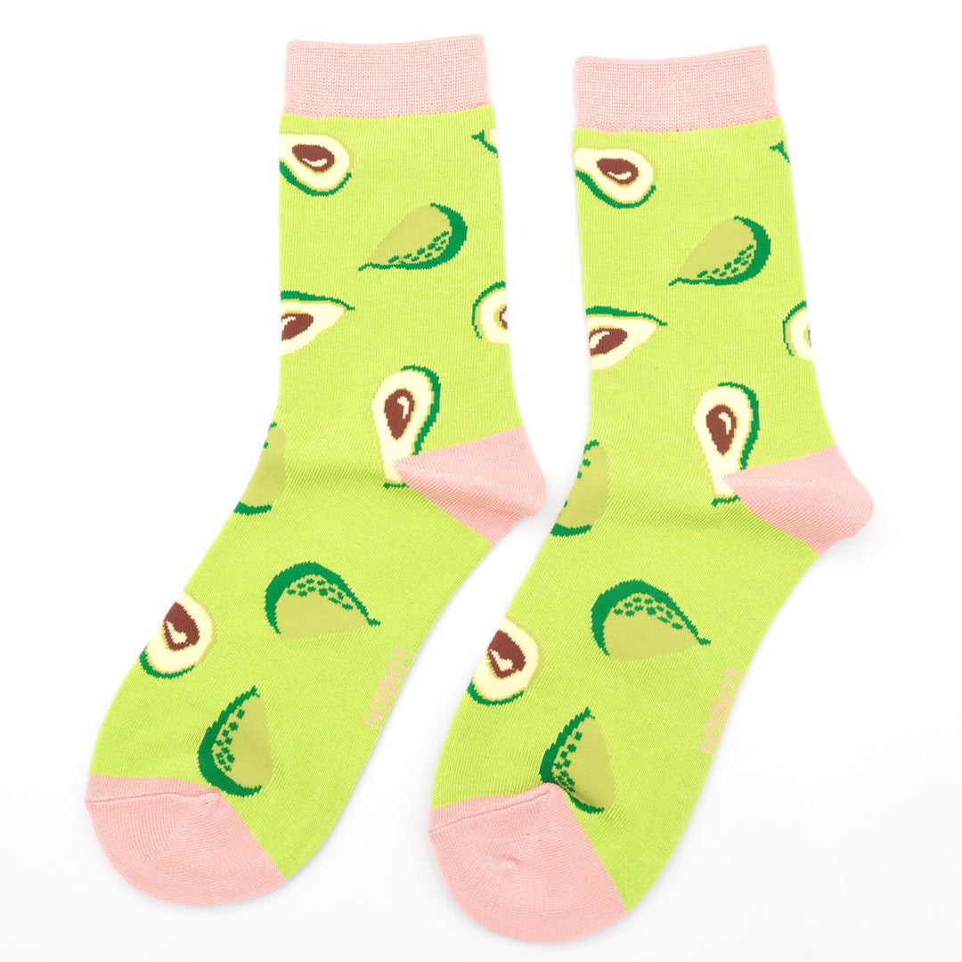 Miss Sparrow Avocados Socks Light Green
