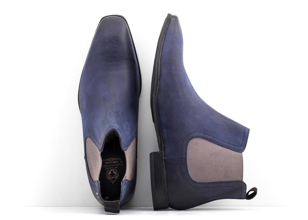 Base London Weaver Oily Navy Grey Finish