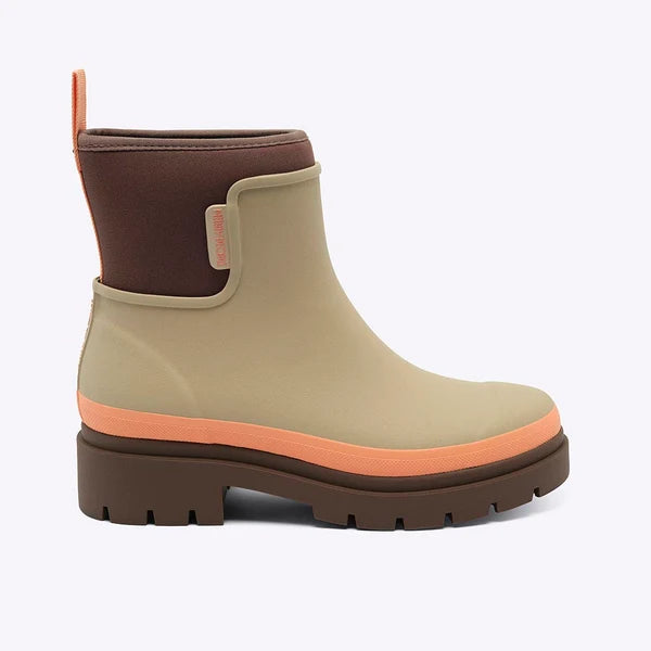 Merry People Tully Ankle Wellington Boot - Taupe & Apricot