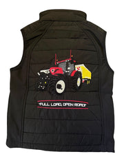 Kids Impact Black Quilted Bodywarmer - Red Power "Full Load , Open Road"