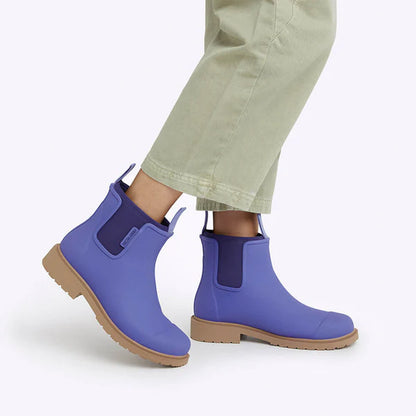 Merry People Bobbi Violet Blue Ankle Wellington Boot