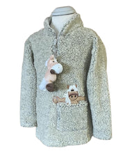 Ramblers Dangly Horse – Pebble Fleece – Stone With Keyring