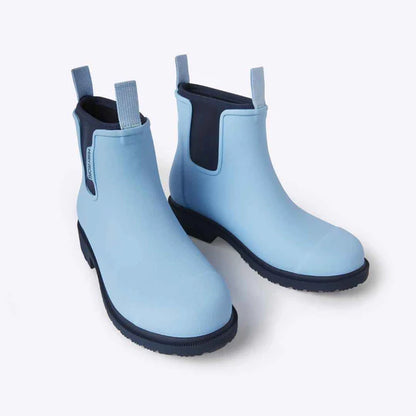 Merry People Bobbi Sky Blue Ankle Wellington Boot
