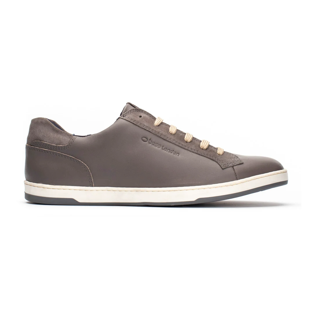 Base London Rave Waxy Sporty Trainer in Grey