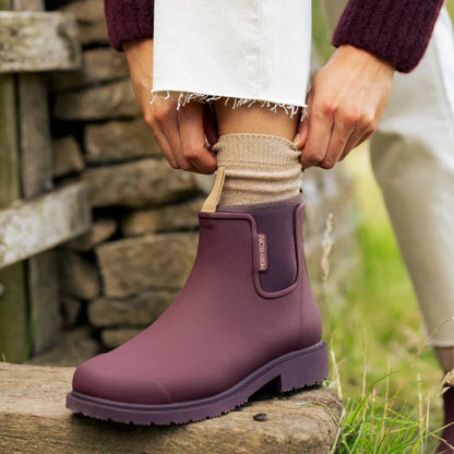 Merry People Bobbi Dark Cherry Ankle Wellington Boot
