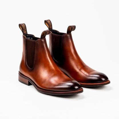 Sloane Richmond - Cognac / Tan Leather Chelsea Dealer Boots