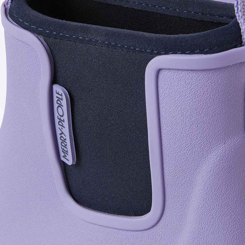 Merry People Bobbi Lavender & Navy Ankle Wellington Boot