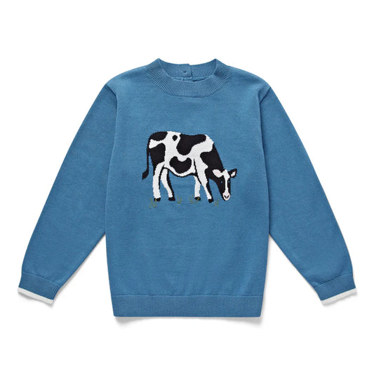 Eleanor Charles - The Cow Intarsia Jumper
