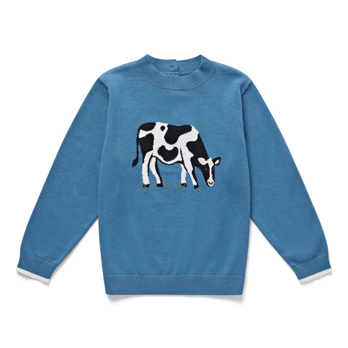 Eleanor Charles - The Cow Intarsia Jumper