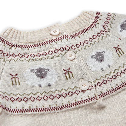 Eleanor Charles - Oatmeal Organic Cotton Sheep Jumper