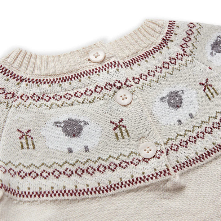 Eleanor Charles - Oatmeal Organic Cotton Sheep Jumper