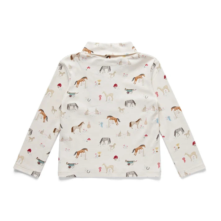 Eleanor Charles - The Pony Print Roll Neck Top