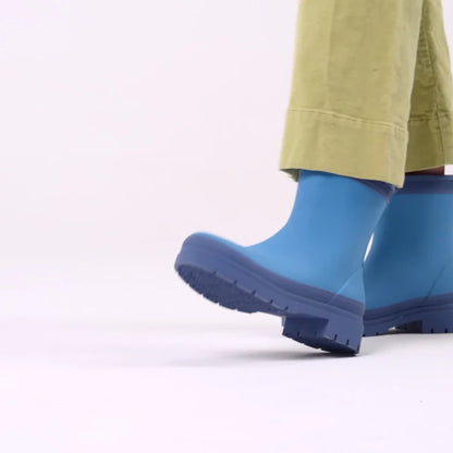 Merry People Andie Wave Blue Ankle Wellington Boot