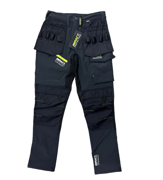 Kids Impact Softshell Trousers - Grey / Black