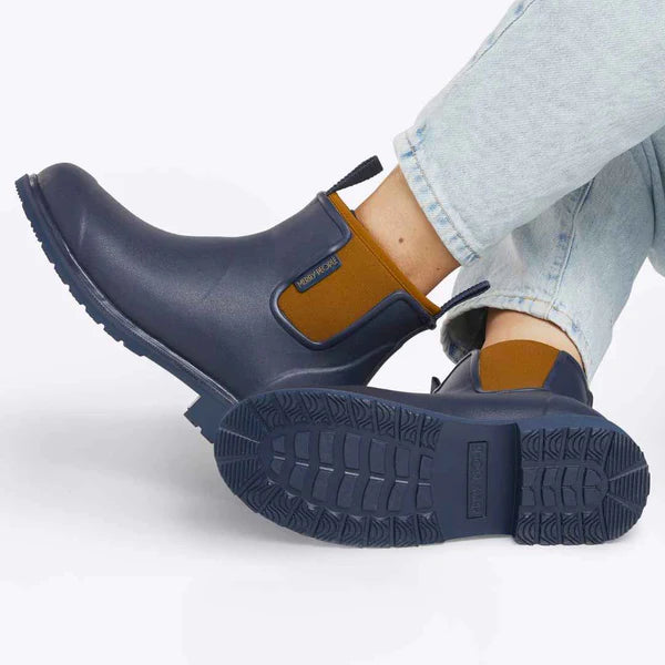 Merry People Bobbi Oxford Blue & Tan Ankle Wellington Boot
