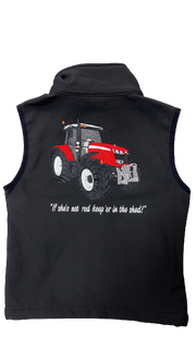 Kids Impact Black Softshell Bodywarmer – Red Tractor