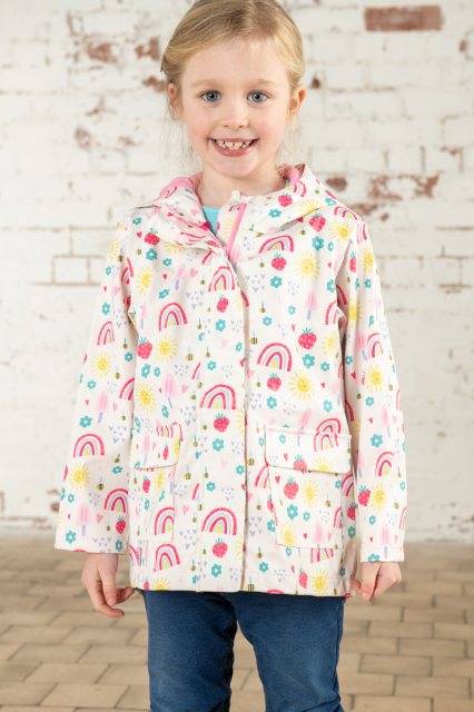 Lighthouse Girls Heidi Waterproof Coat - Rainbow Sunshine