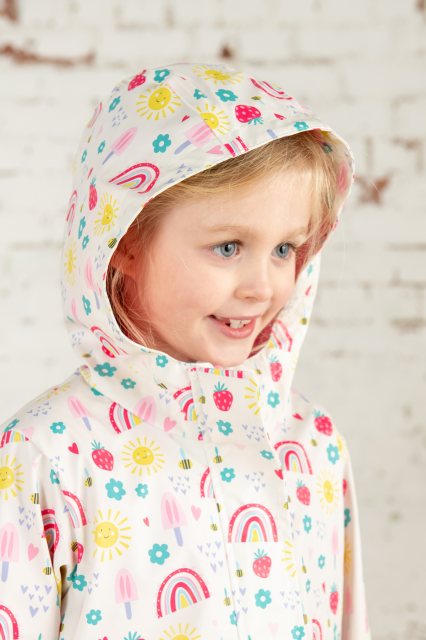 Lighthouse Girls Heidi Waterproof Coat - Rainbow Sunshine