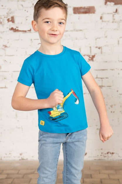 Lighthouse Boys Oliver T-Shirt - Blue Construction