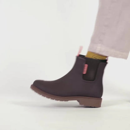 Merry People Bobbi Mocha Pink Ankle Wellington Boot