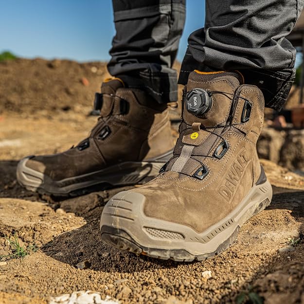 DeWalt Gridx Waterproof BOA Fit System Safety Boots in GunSmoke
