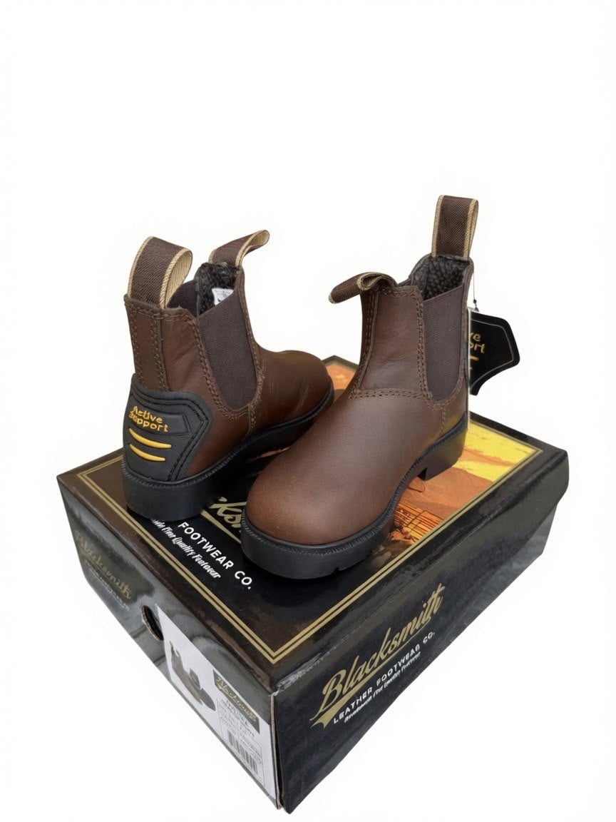 Childrens Blacksmith ME-C009 Brown Chelsea Dealer Boots