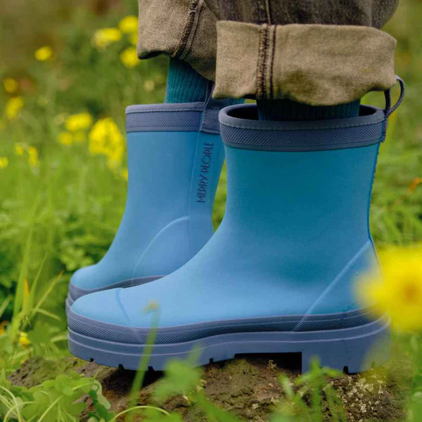 Merry People Andie Wave Blue Ankle Wellington Boot