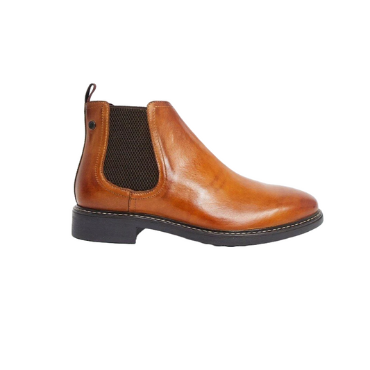 Base London Seymour Washed Tan Chelsea Boots