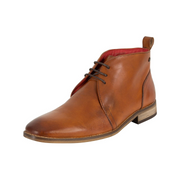 Base London Devon Washed Tan Finish Lace Up Boot
