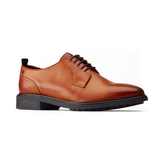 Base London Boston Washed Tan Derby Style Shoe