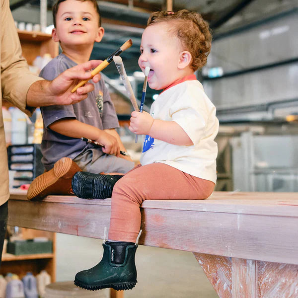 Merry People Bobbi Forest Green Kids Wellington Boot
