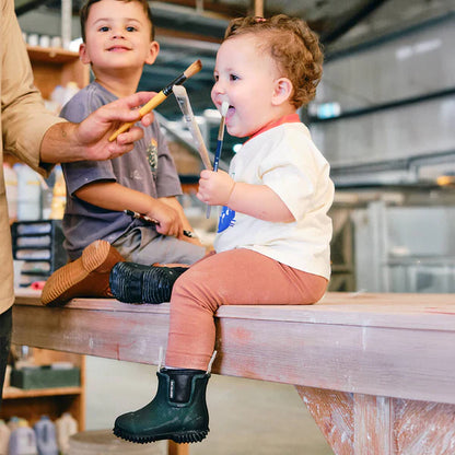 Merry People Bobbi Forest Green Kids Wellington Boot