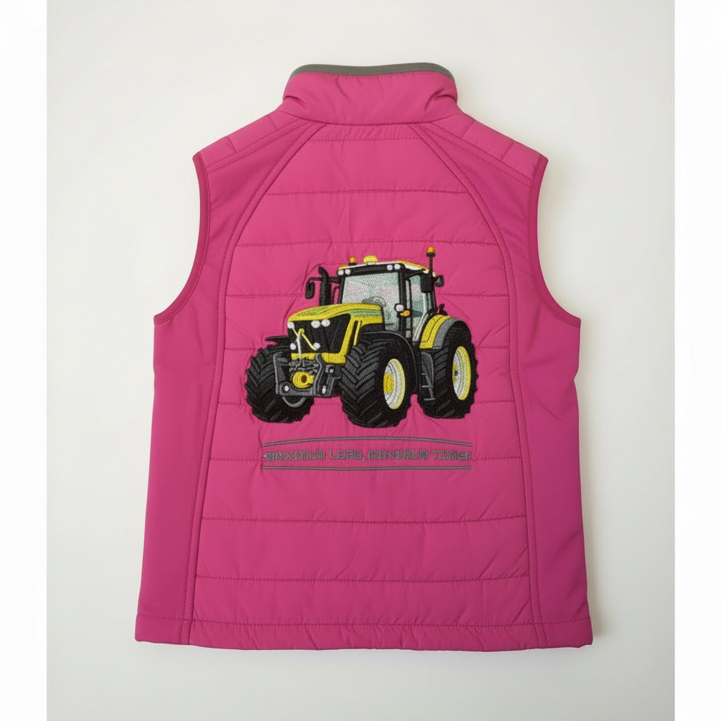 Kids Impact Pink Quilted Bodywarmer - Own The Road  "Maximum Load Minimum Time"
