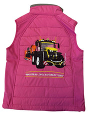 Kids Impact Pink Quilted Bodywarmer - Own The Road  "Maximum Load Minimum Time"