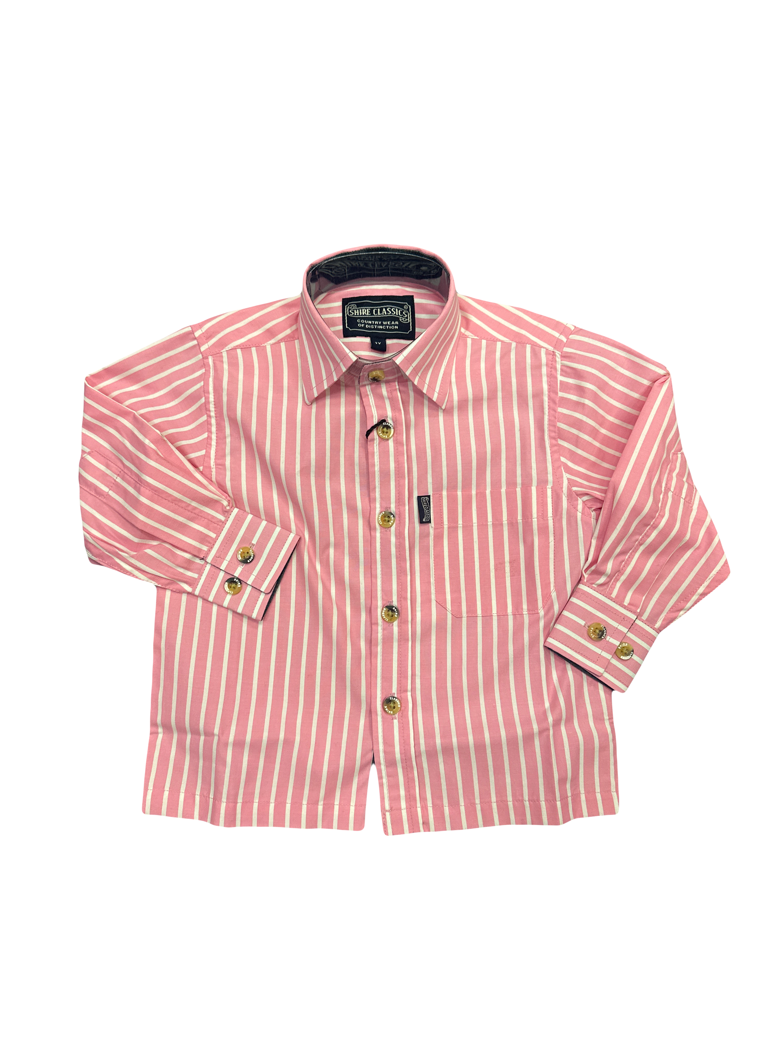 Shire Classics Kids Pink & White Stripe Shirt