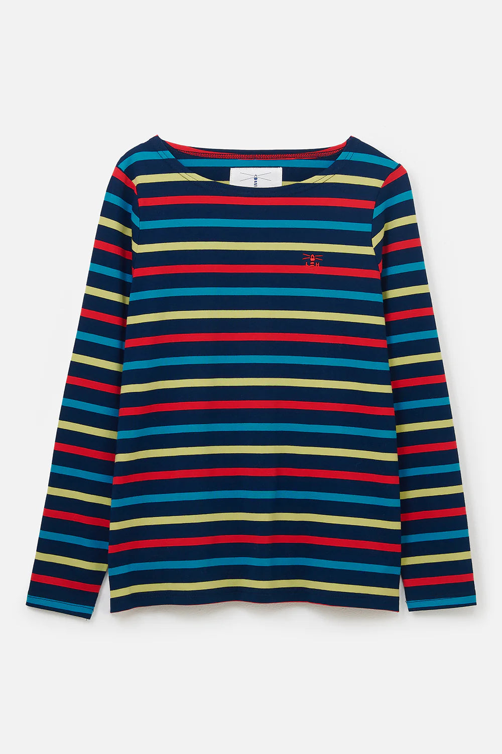 Ladies Causeway Top - Apple Red Stripe