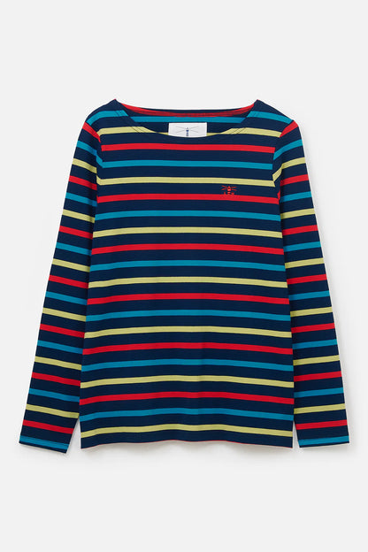 Ladies Causeway Top - Apple Red Stripe