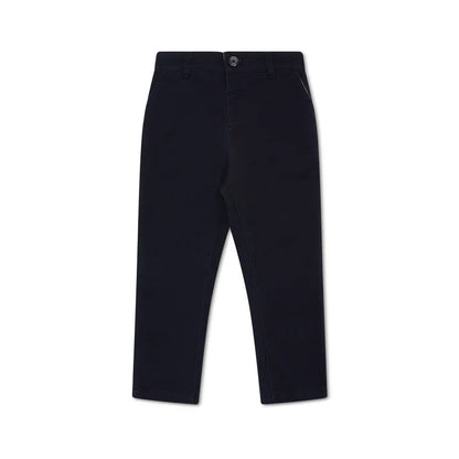 Eleanor Charles - Navy With Burgundy Trim Chino Trousers